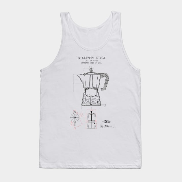 Moka pot patent Tank Top by Dennson Creative